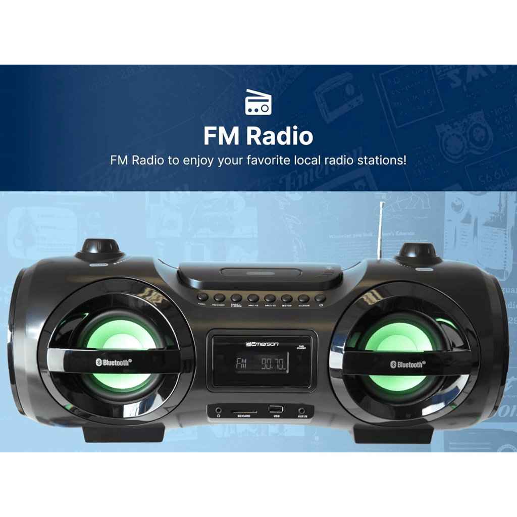 Emerson Retro Portable CD Boombox - Refurbished