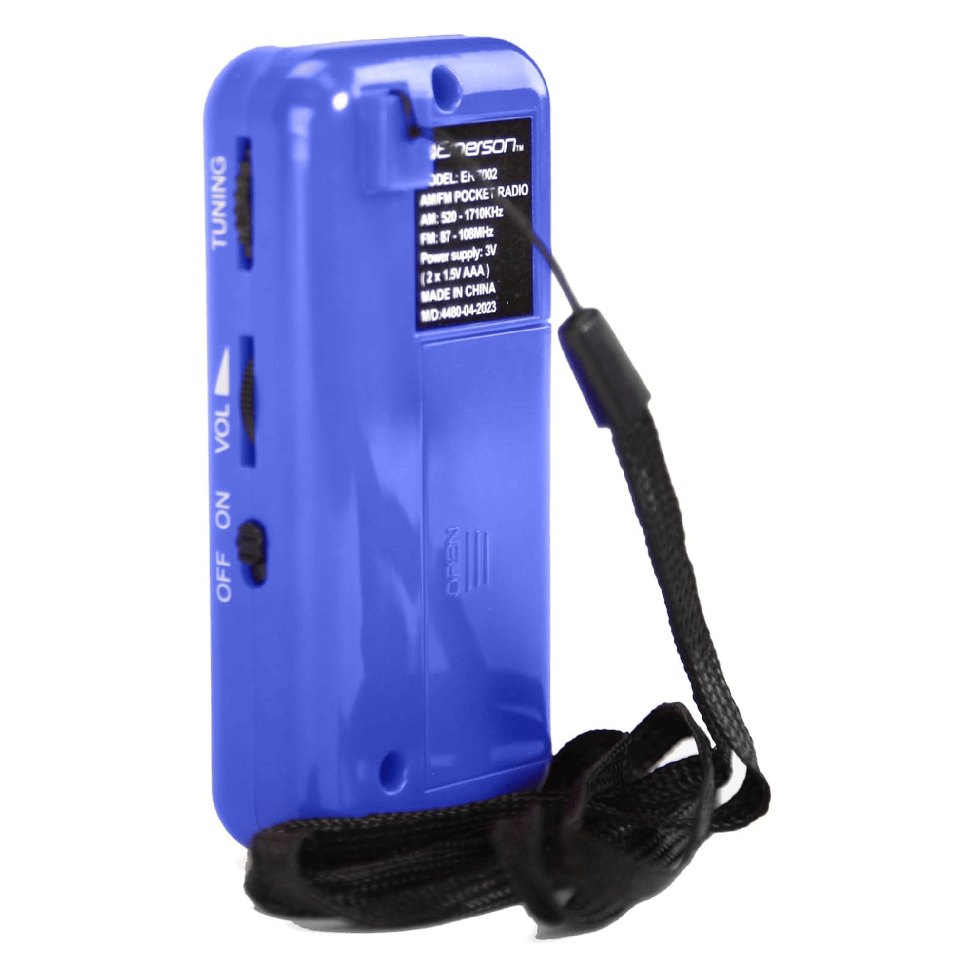 Emerson Portable AMFM Radio with Earbuds and Wide Frequency Range of Stations