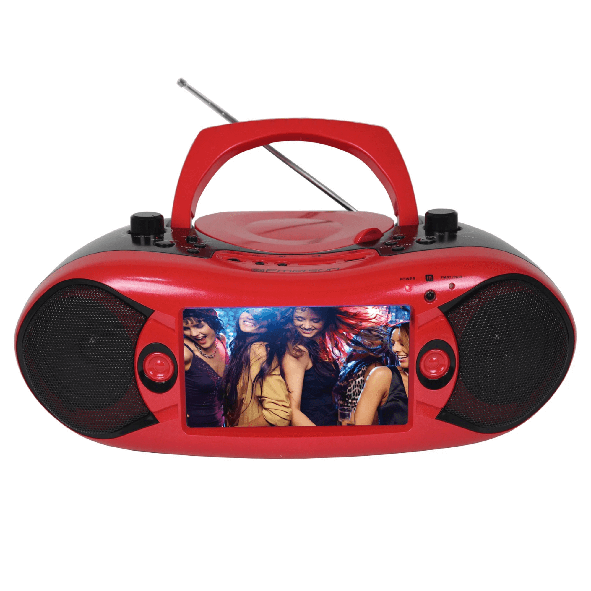 Emerson 7" Bluetooth TV DVD Boombox Red - Refurbished