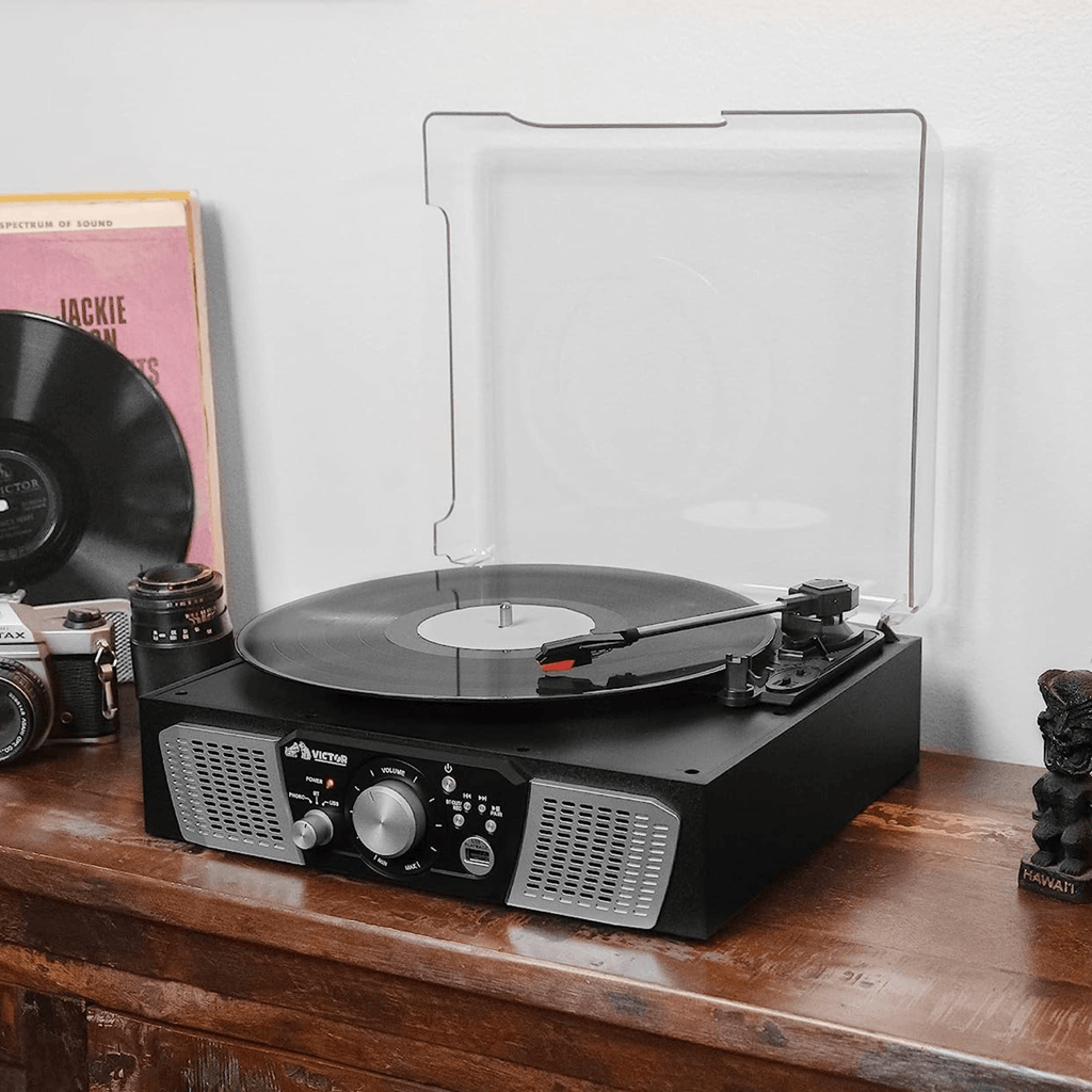 Victor Lakeshore 5-in-1 Hybrid BT Turntable System Black - Refurbished