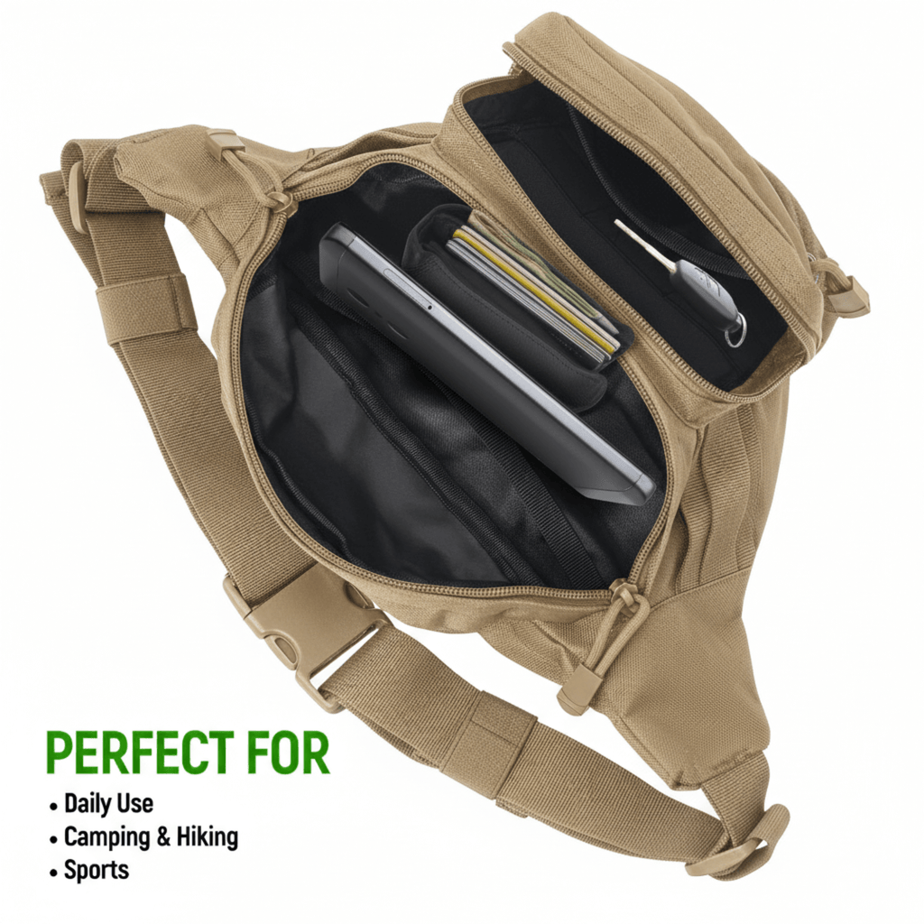 XGear Tactical Hunting Fanny Pack with USA Flag Patch