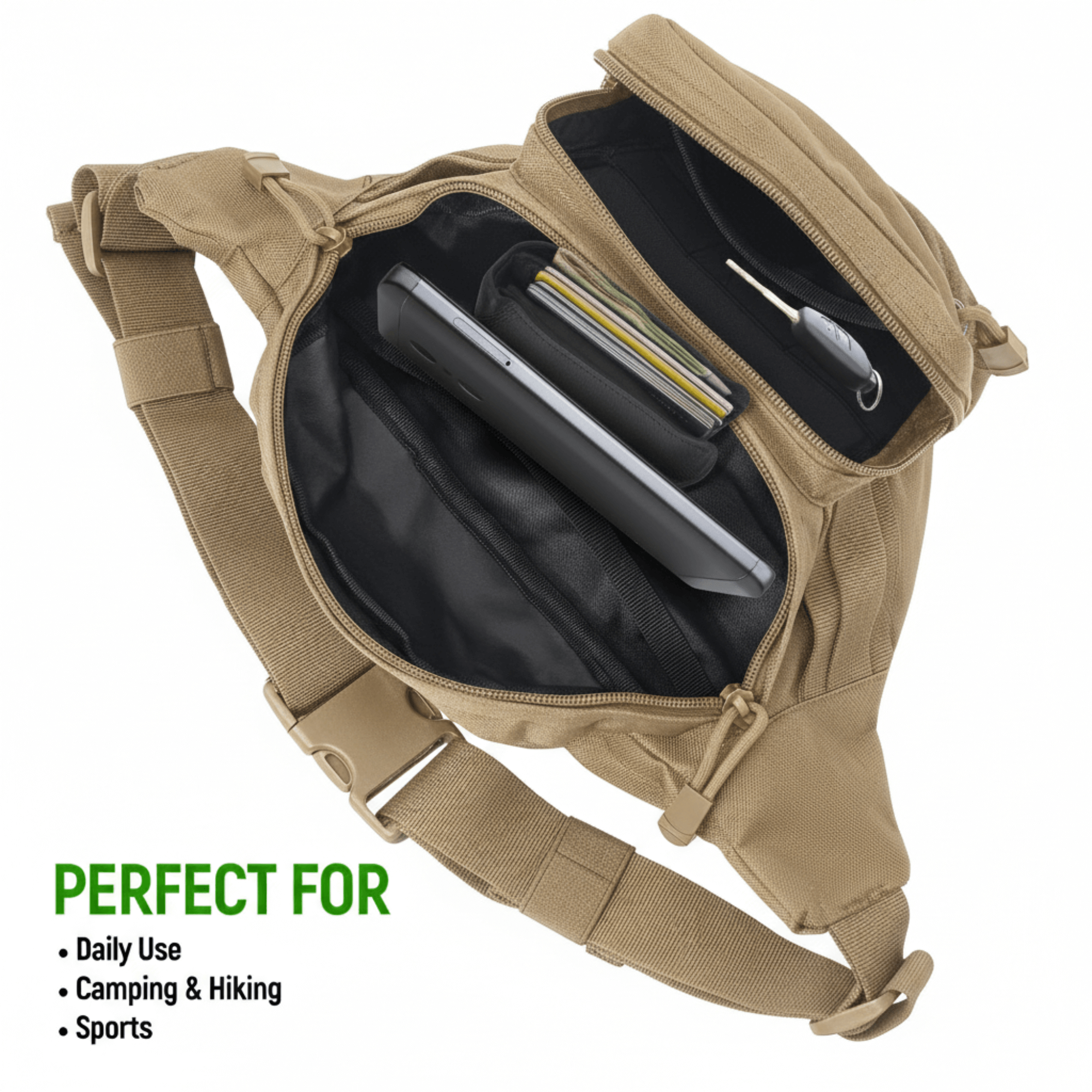 XGear Tactical Hunting Fanny Pack with USA Flag Patch