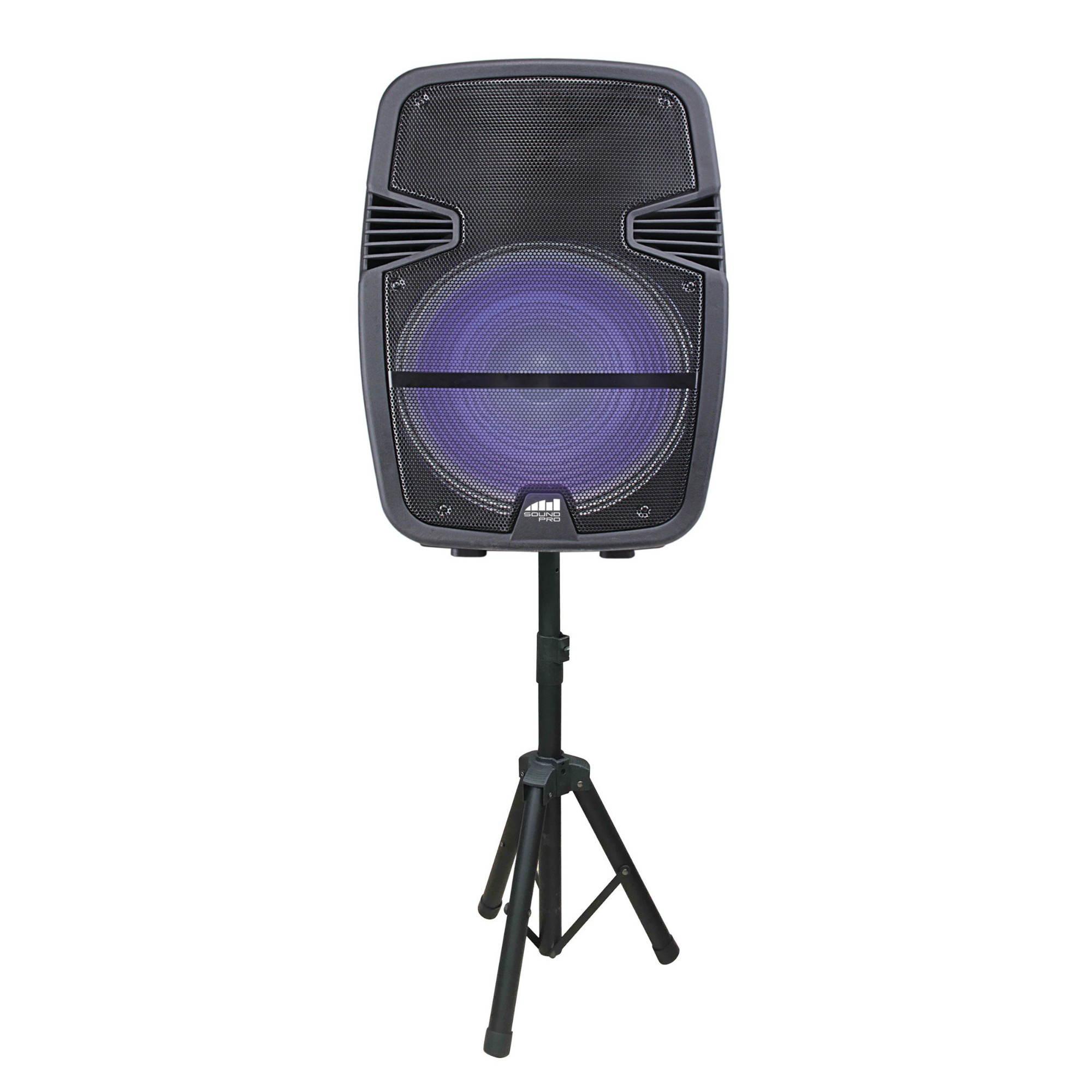 Naxa Portable 15 inch Bluetooth Party Speaker with Disco Light & Stand