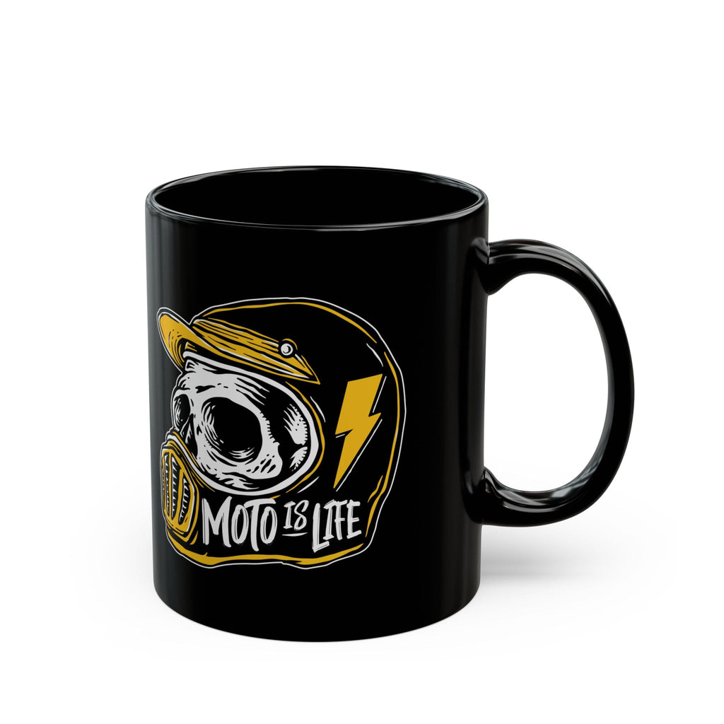 Moto Is Life Skull Coffee Mug - Black 11oz & 15oz