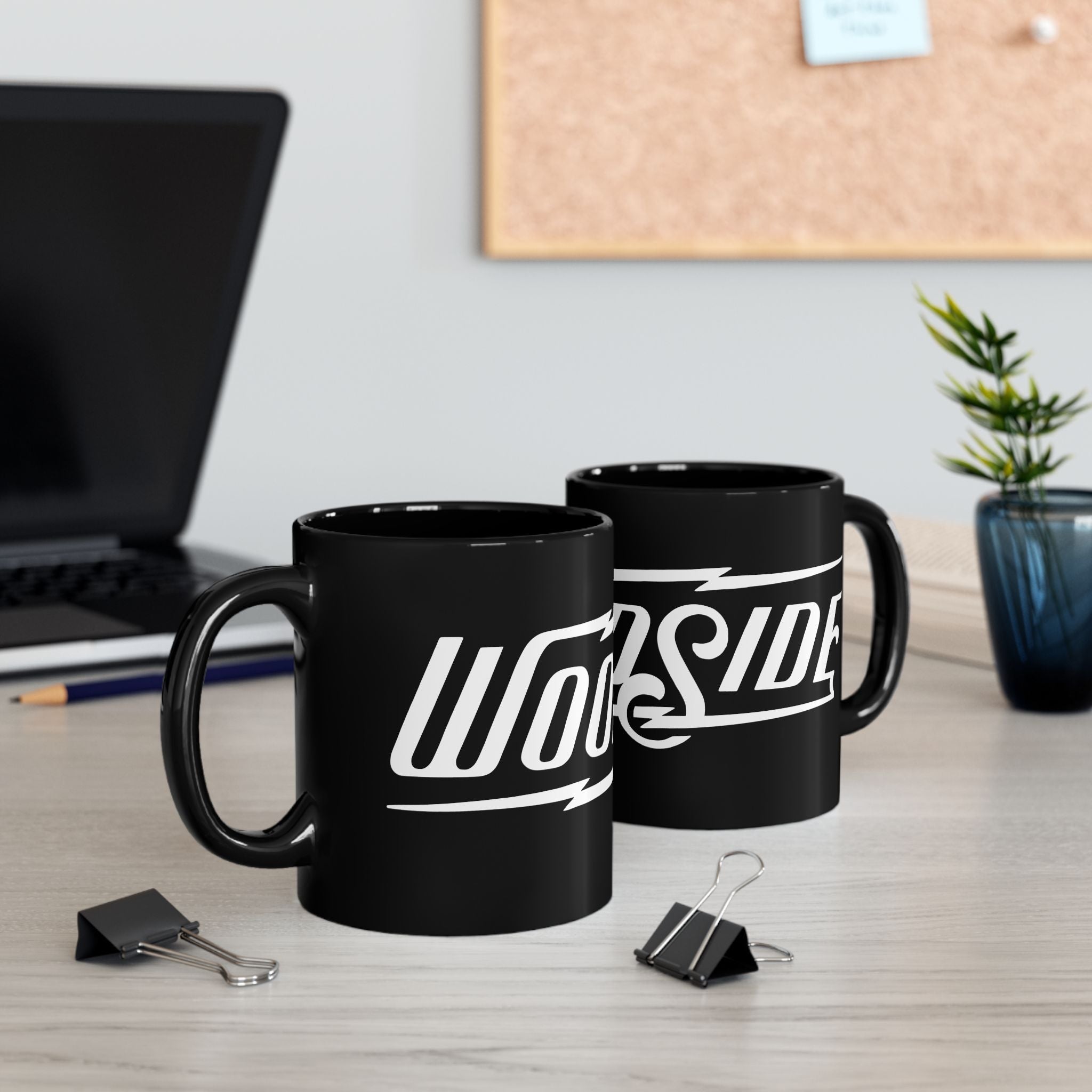 WOODSIDE Brand Black Mug - 11oz & 15oz