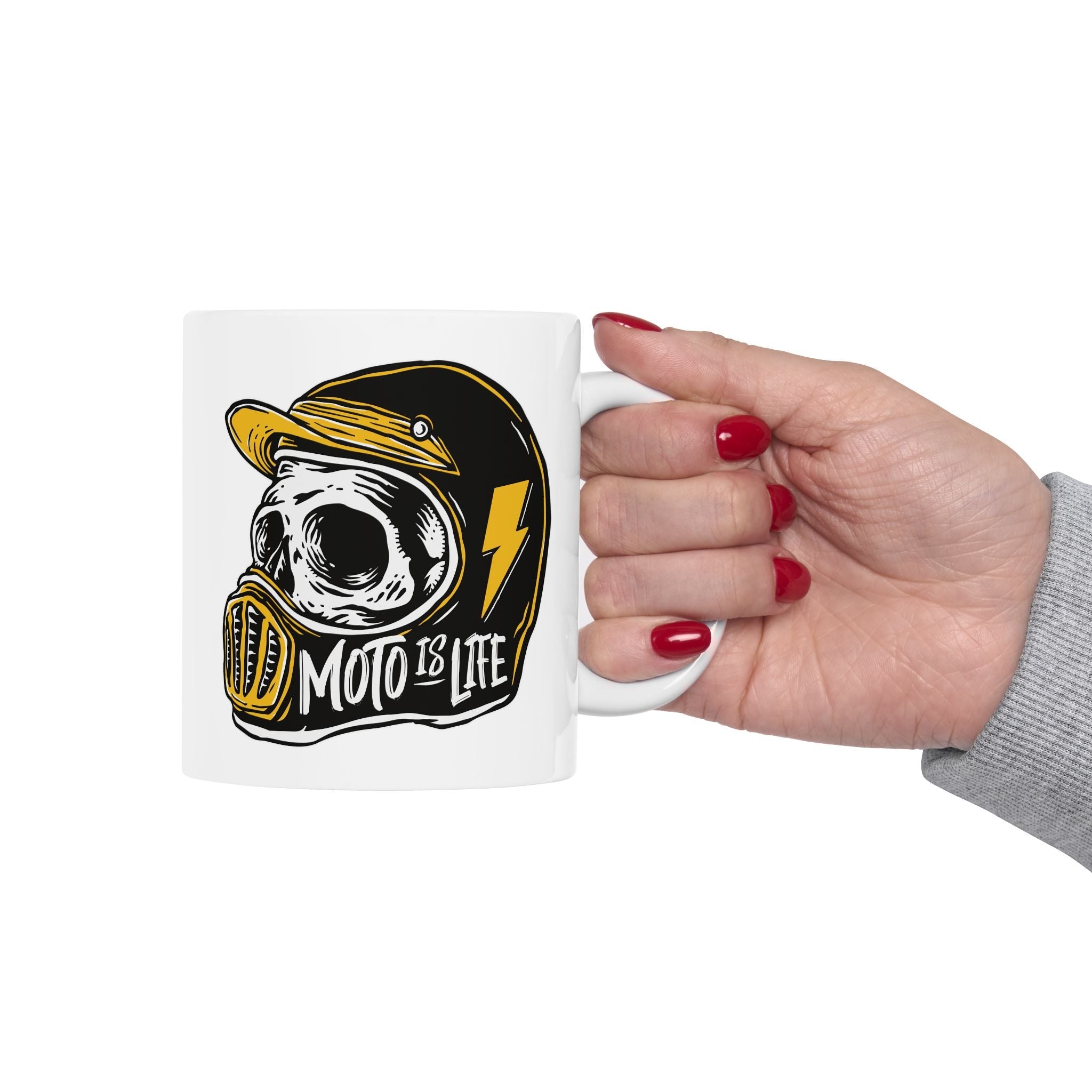 Moto Is Life Skull Mug - 11oz & 15oz