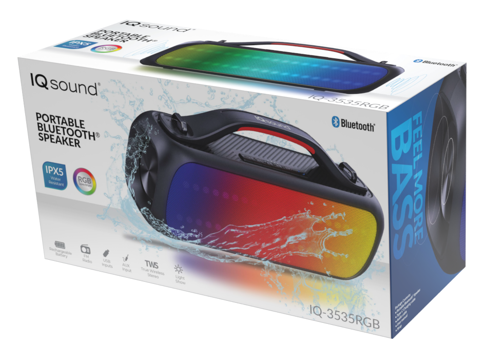 IQ Sound Portable Water-Resistant Bluetooth Speaker