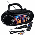 Naxa 7” Bluetooth TV DVD Boombox with Mic Black - Refurbished