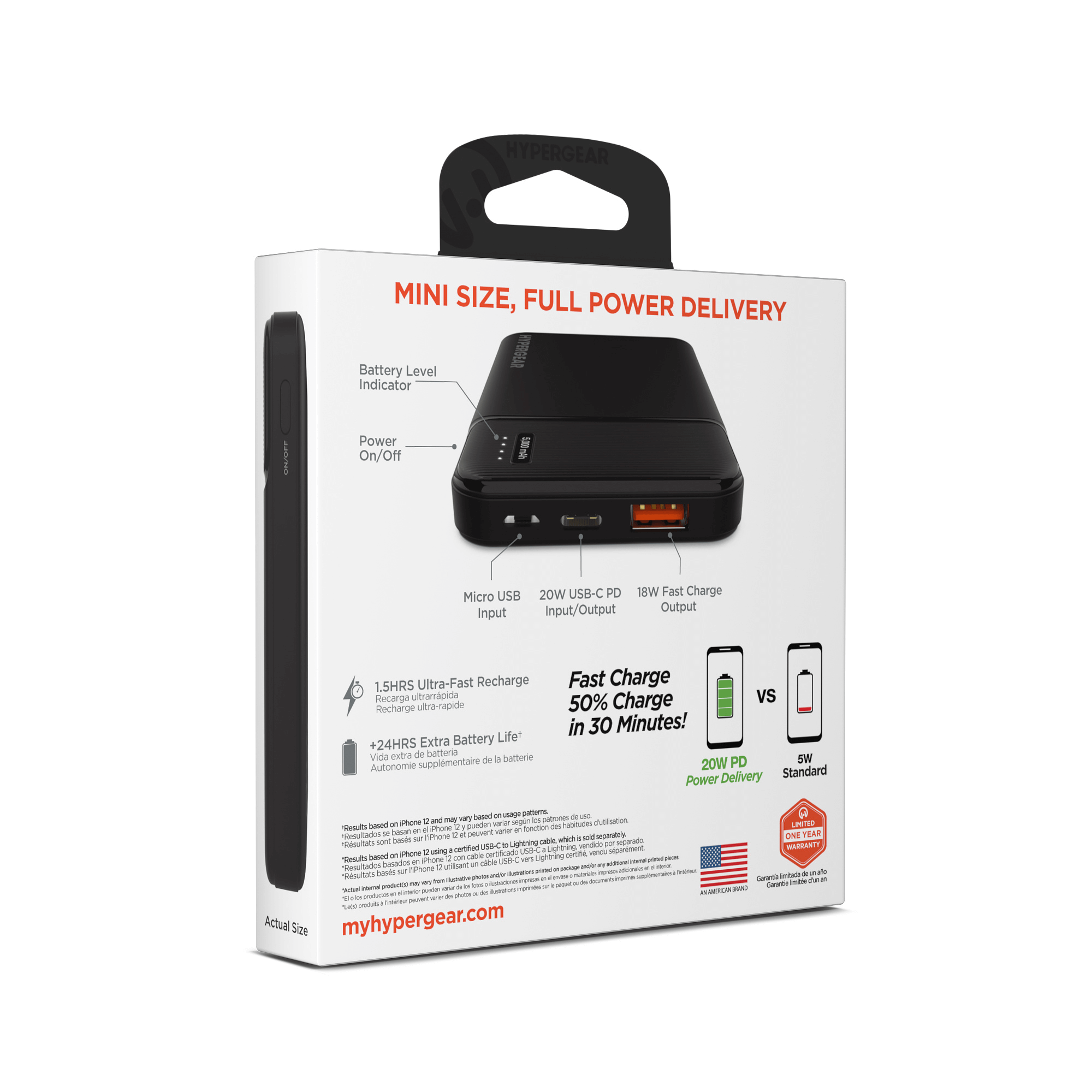 HyperGear 5000mAh PD20W PowerPack Mini