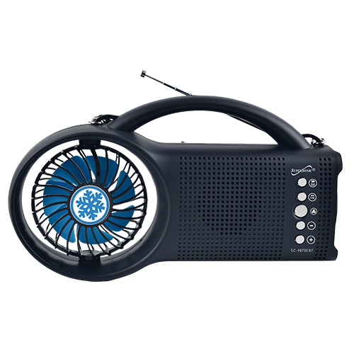 Supersonic Solar Power Bluetooth Speaker with FM Radio, LED Torch Light & Fan