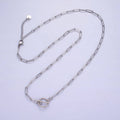 14K Gold Filled Toggle Clasps Paperclip Chain 19"  Necklace | Silver or Gold