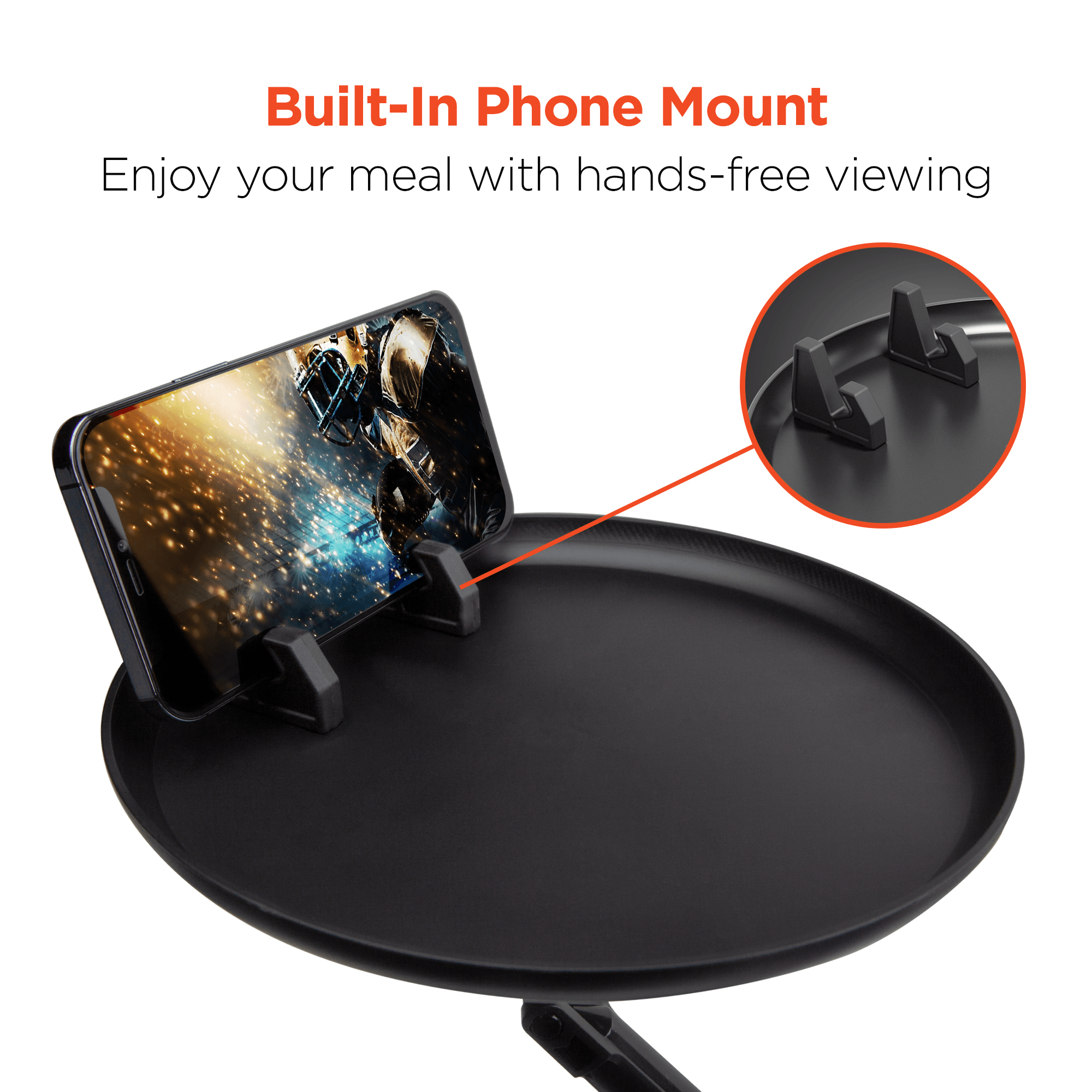 HyperGear Car Caddy Cup Holder Swivel Tray Expandable w Phone Mount