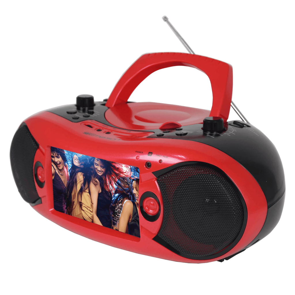 Emerson 7" Bluetooth TV DVD Boombox Red - Refurbished