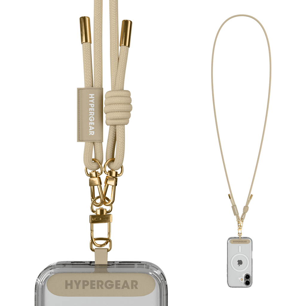 HyperGear TECHcessories Sand Rope with Gold Accents Universal Crossbody Phone Strap
