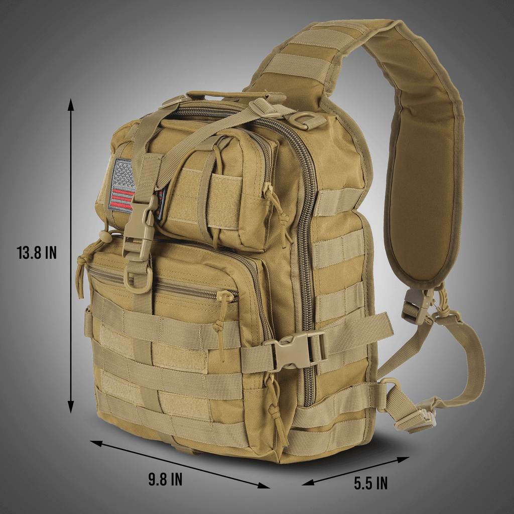 XGear Tactical 14L Range Sling Bag Backpack with Adjustable Strap