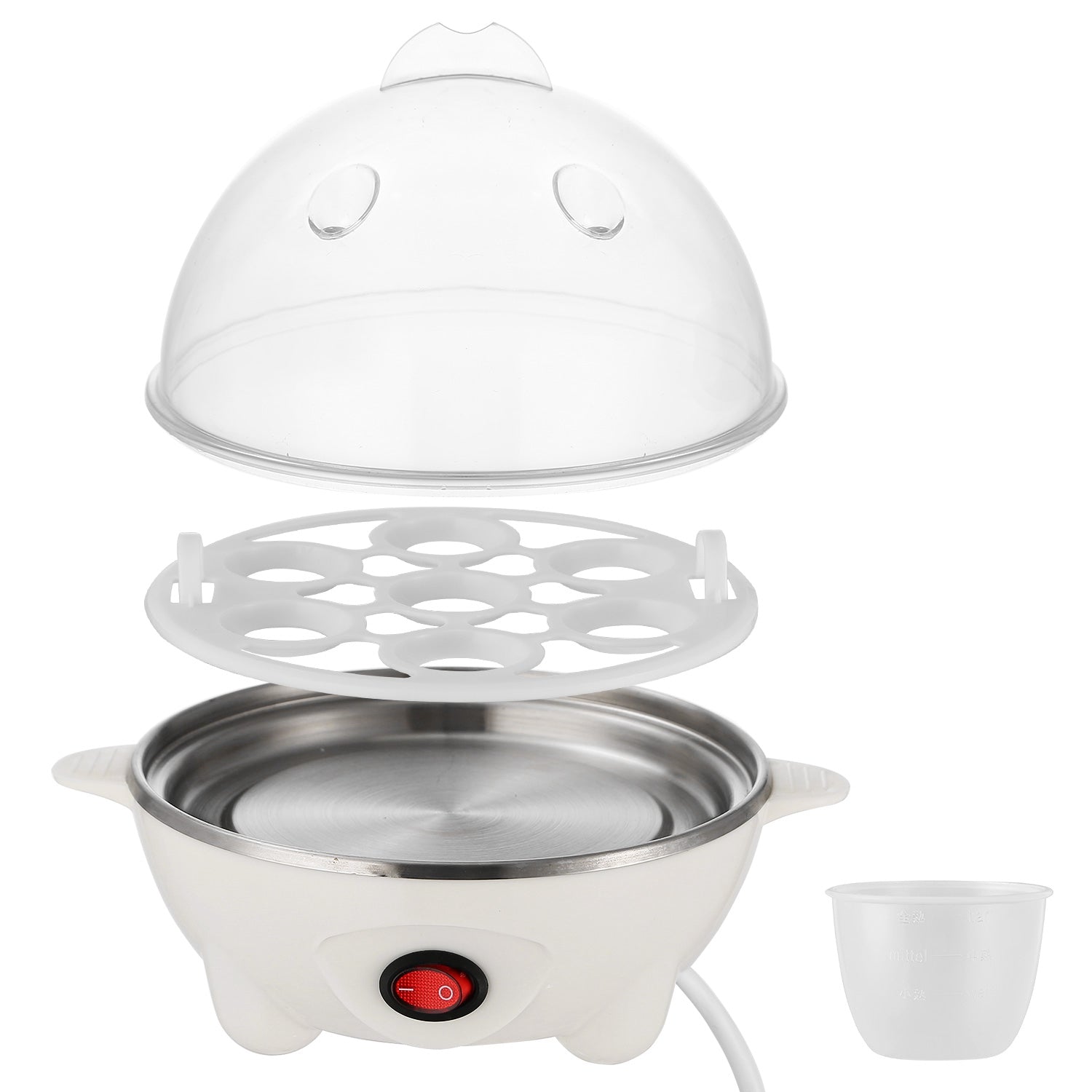 7-Egg Electric Egg Cooker – Auto Shut-Off, 350W, Hard & Soft Boiled, Steam Cooker