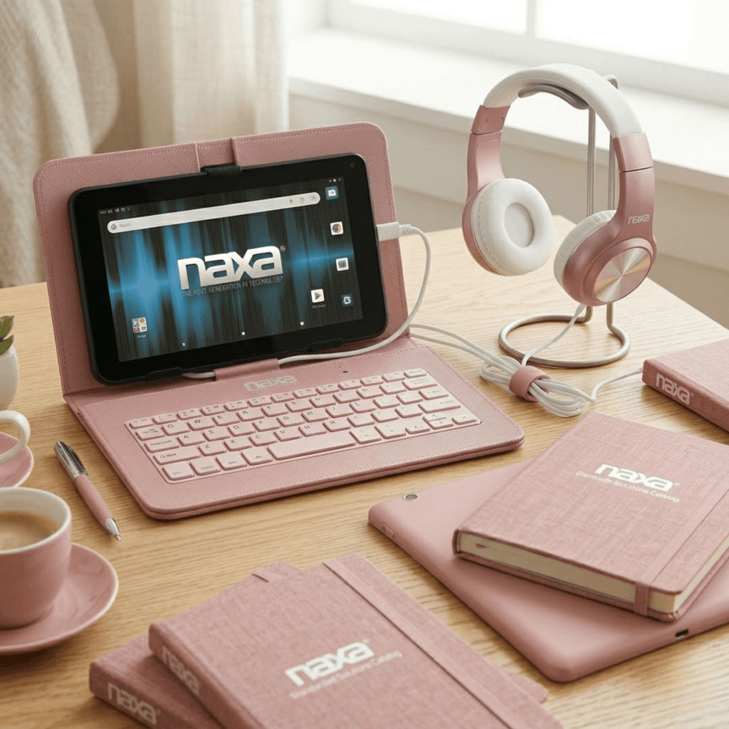 Naxa 7" Core Android 11 Tablet Kit Rose Gold - Refurbished