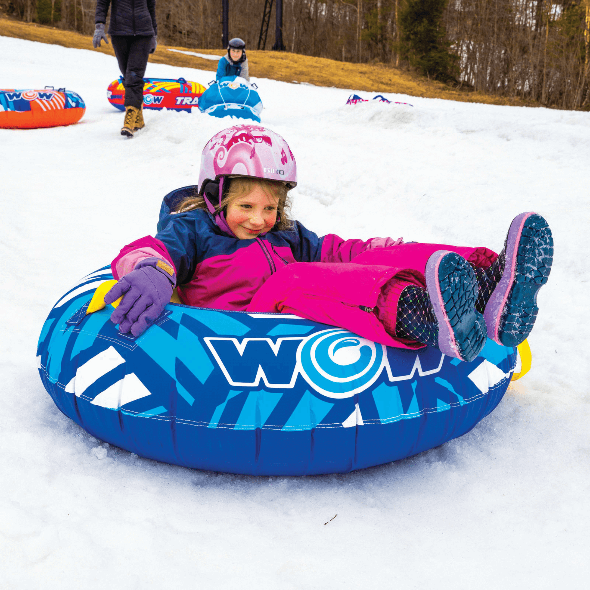 WOW Watersports Surge Tarpaulin-Bottom Snow Tube with Tow Leash