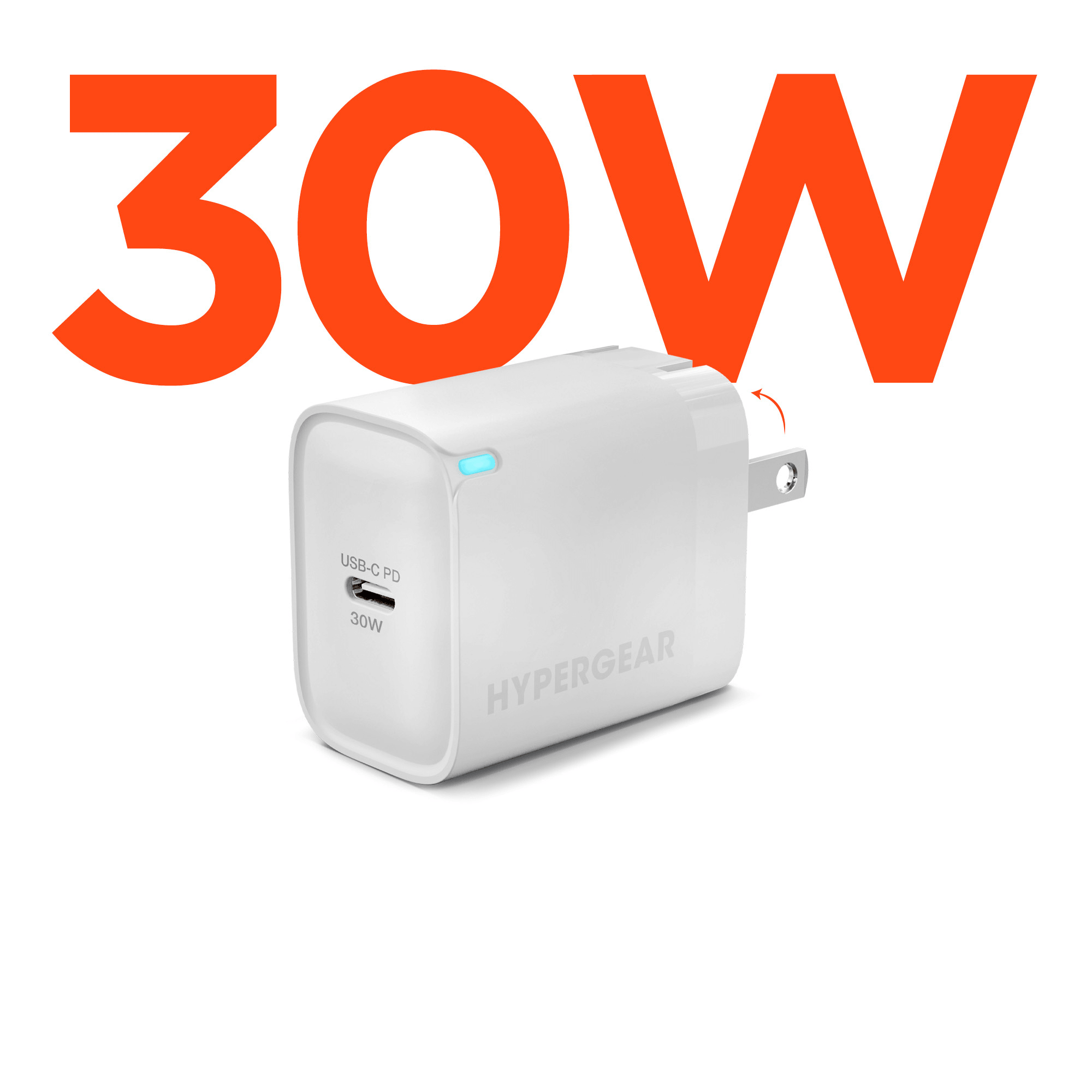 HyperGear 30W USB-C PD Fast Wall Charger with PPS