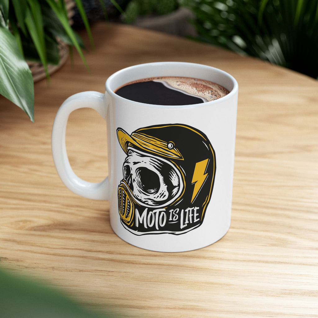 Moto Is Life Skull Mug - 11oz & 15oz