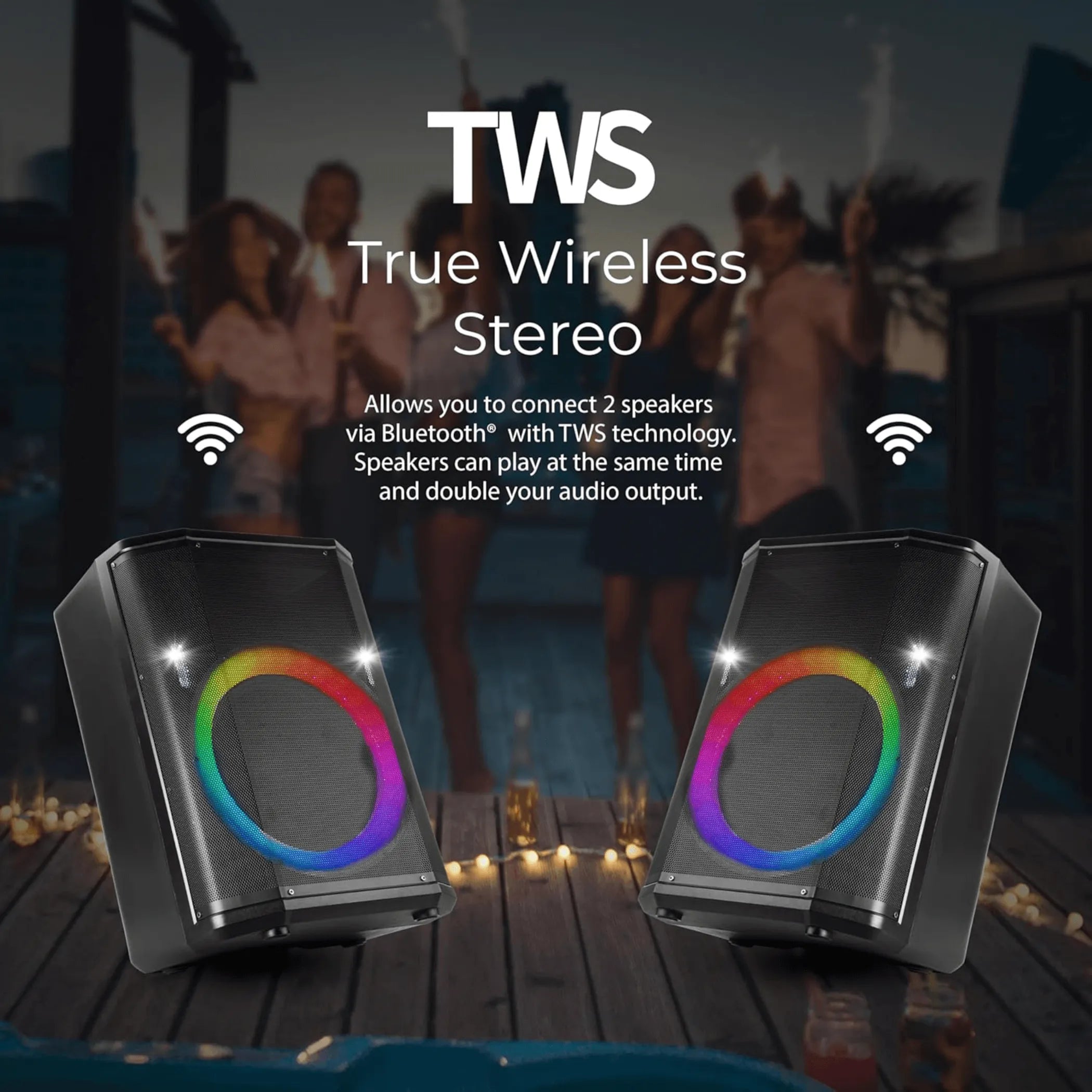 Portable BT Speaker with Tiltable Audio Enhancement