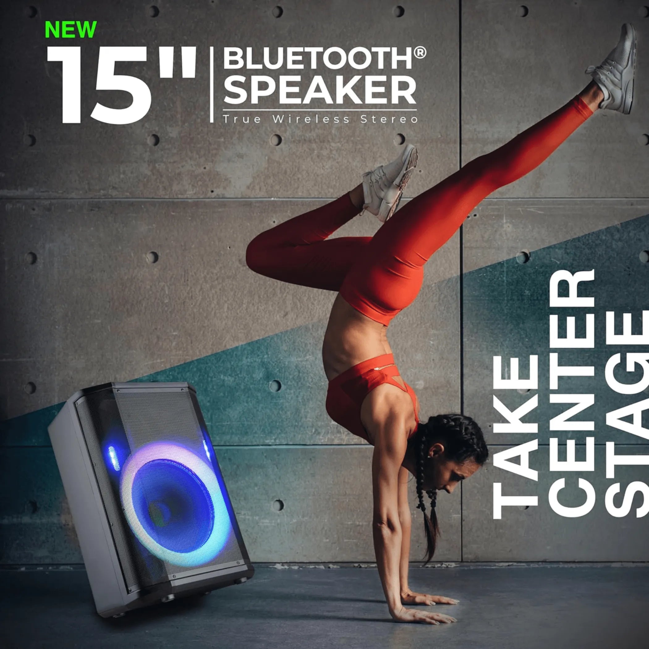 Portable BT Speaker with Tiltable Audio Enhancement