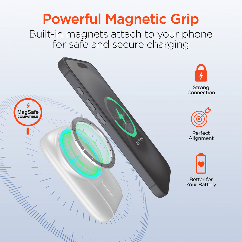 HyperGear Mag Grip Go 5000mAh Wireless Power Bank