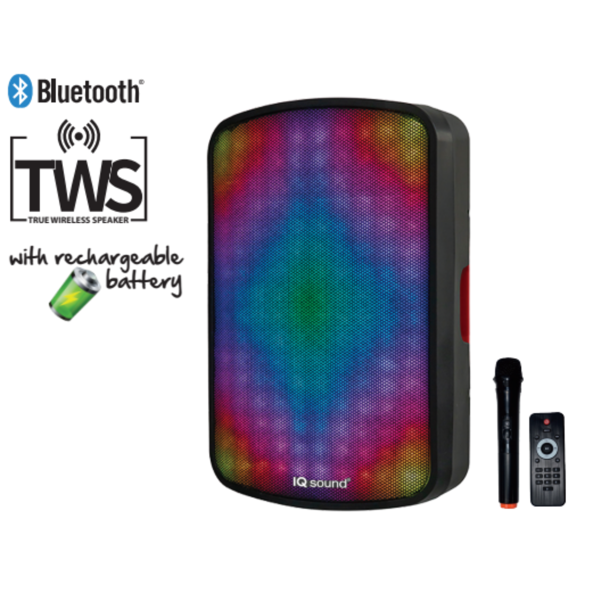 Supersonic 15” Portable Bluetooth Speaker w True Wireless Technology & FM Radio