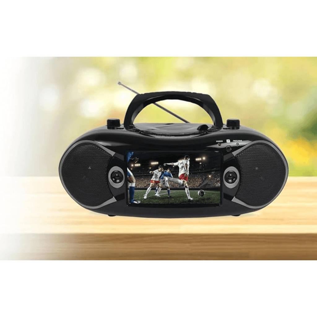 Emerson 7" Bluetooth TV DVD Boombox Black - Refurbished