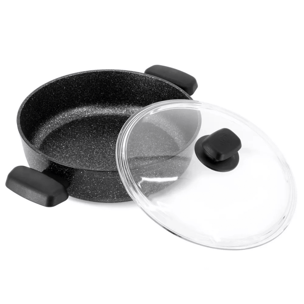 Korkmaz Ornella Aluminum 3.5L Non-Stick Low Casserole Dish with Lid