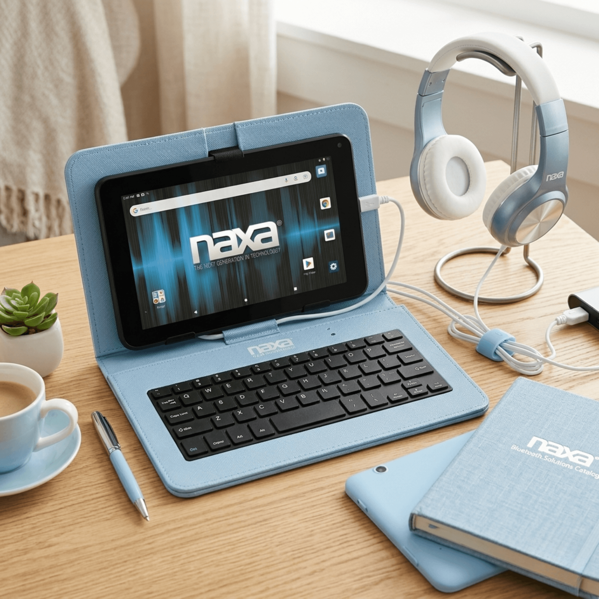 Naxa 7" Core Android 11 Tablet Kit Blue - Refurbished