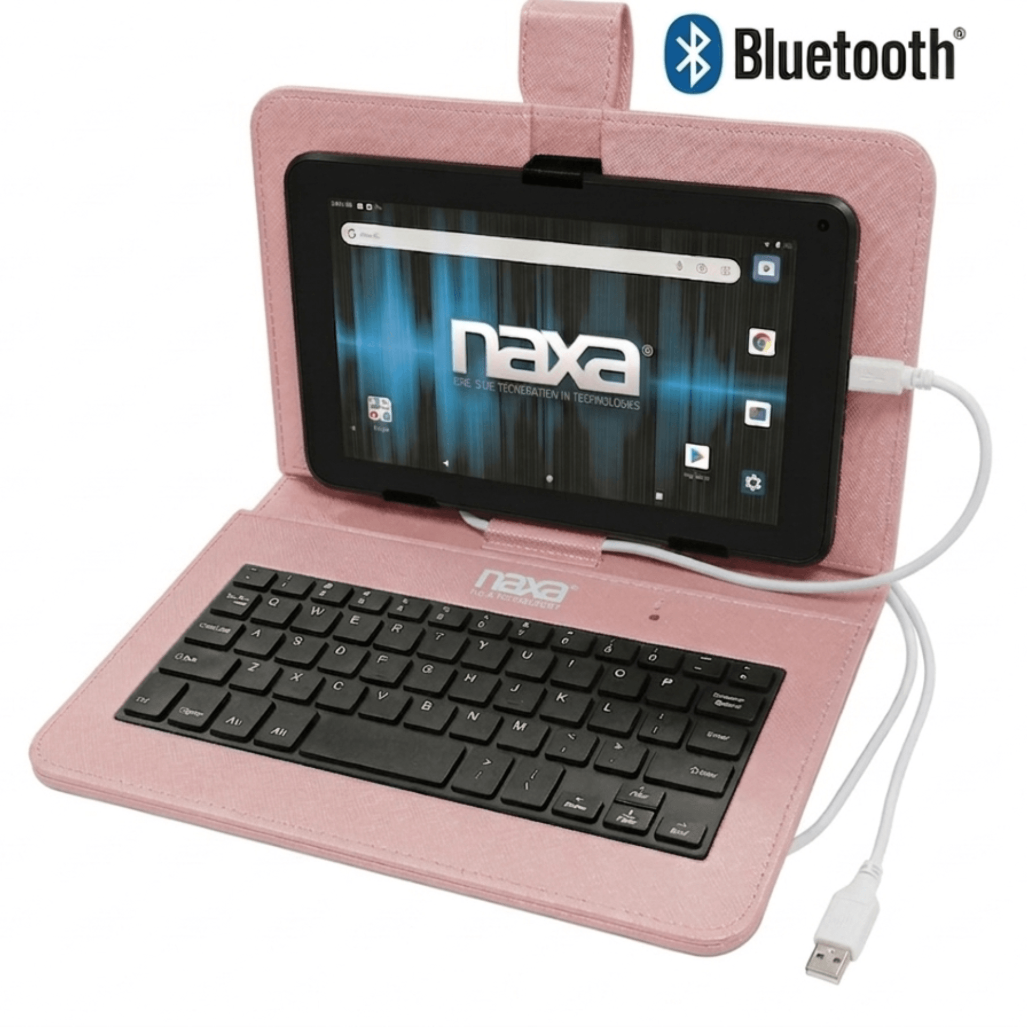 Naxa 7" Core Android 11 Tablet Kit Rose Gold - Refurbished