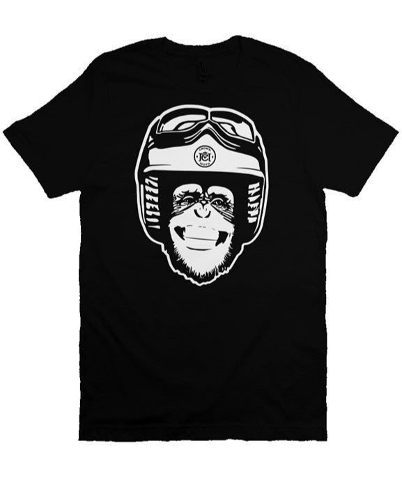 Moto Monkey T-shirt (white ink)