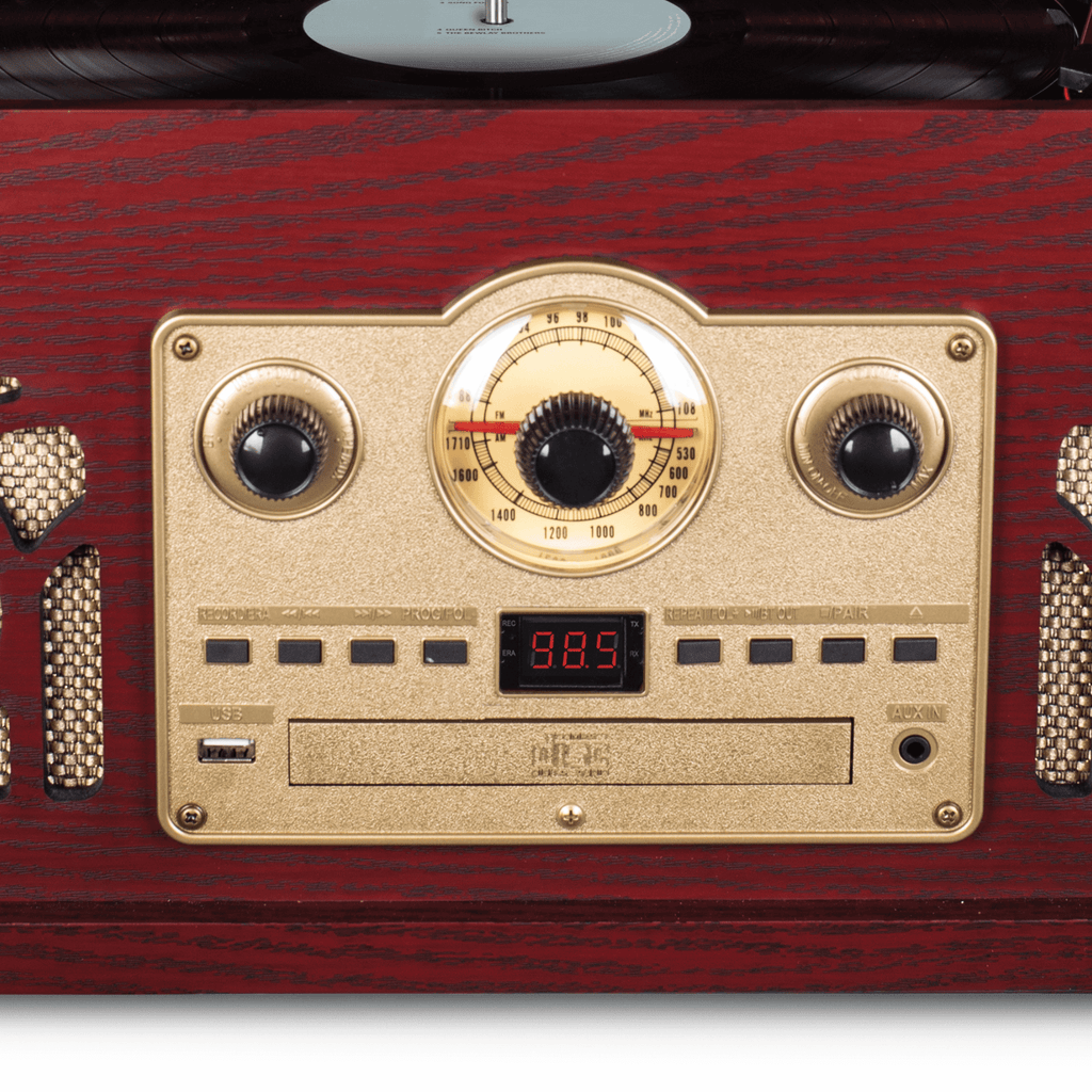 Victor Belmont 8-in-1 Wood Music Center Cherry - Refurbished