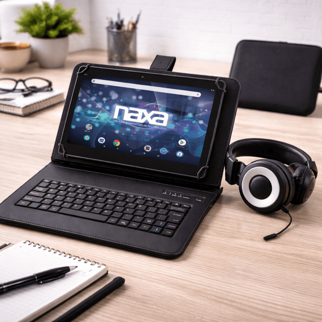 Naxa 7" Tablet with Bluetooth Keyboard, Case & Headphone - Refurbished