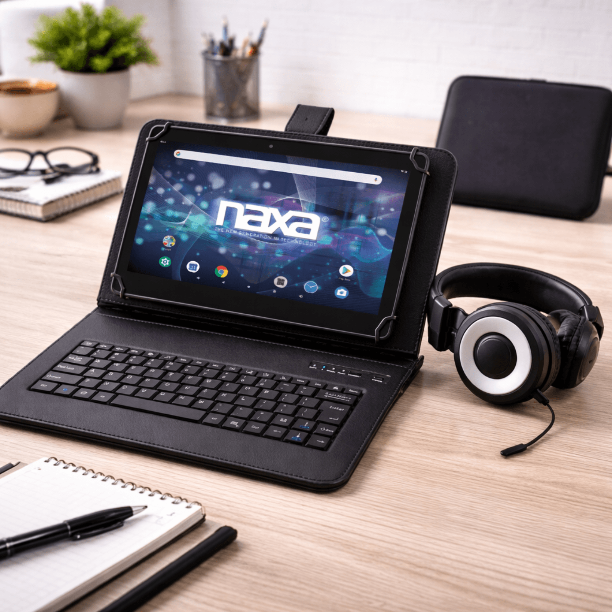 Naxa 7" Tablet with Bluetooth Keyboard, Case & Headphone - Refurbished