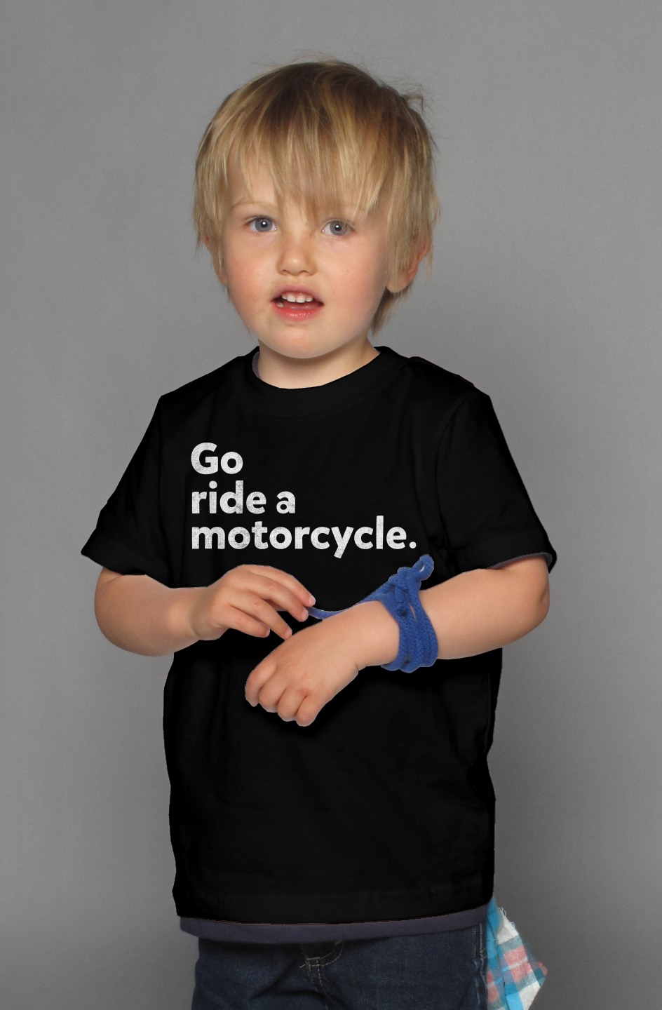 "Go ride a motorcycle" Kid's T-Shirt