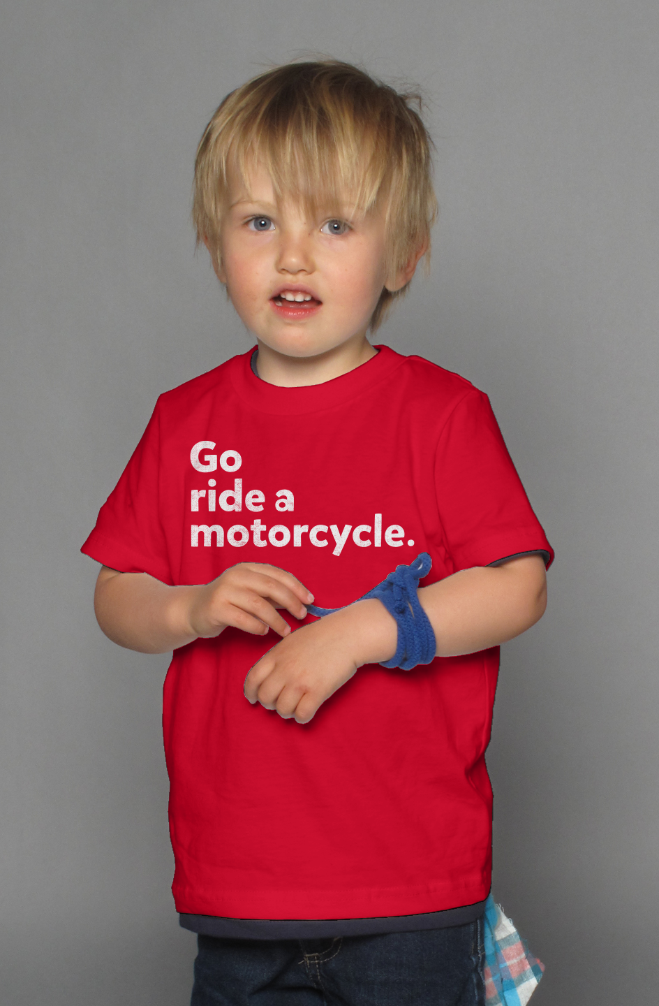 "Go ride a motorcycle" Kid's T-Shirt