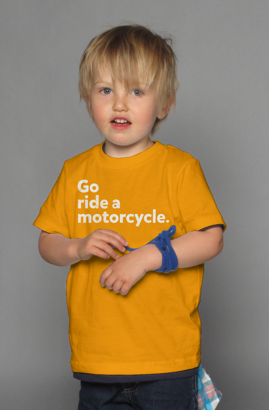 "Go ride a motorcycle" Kid's T-Shirt