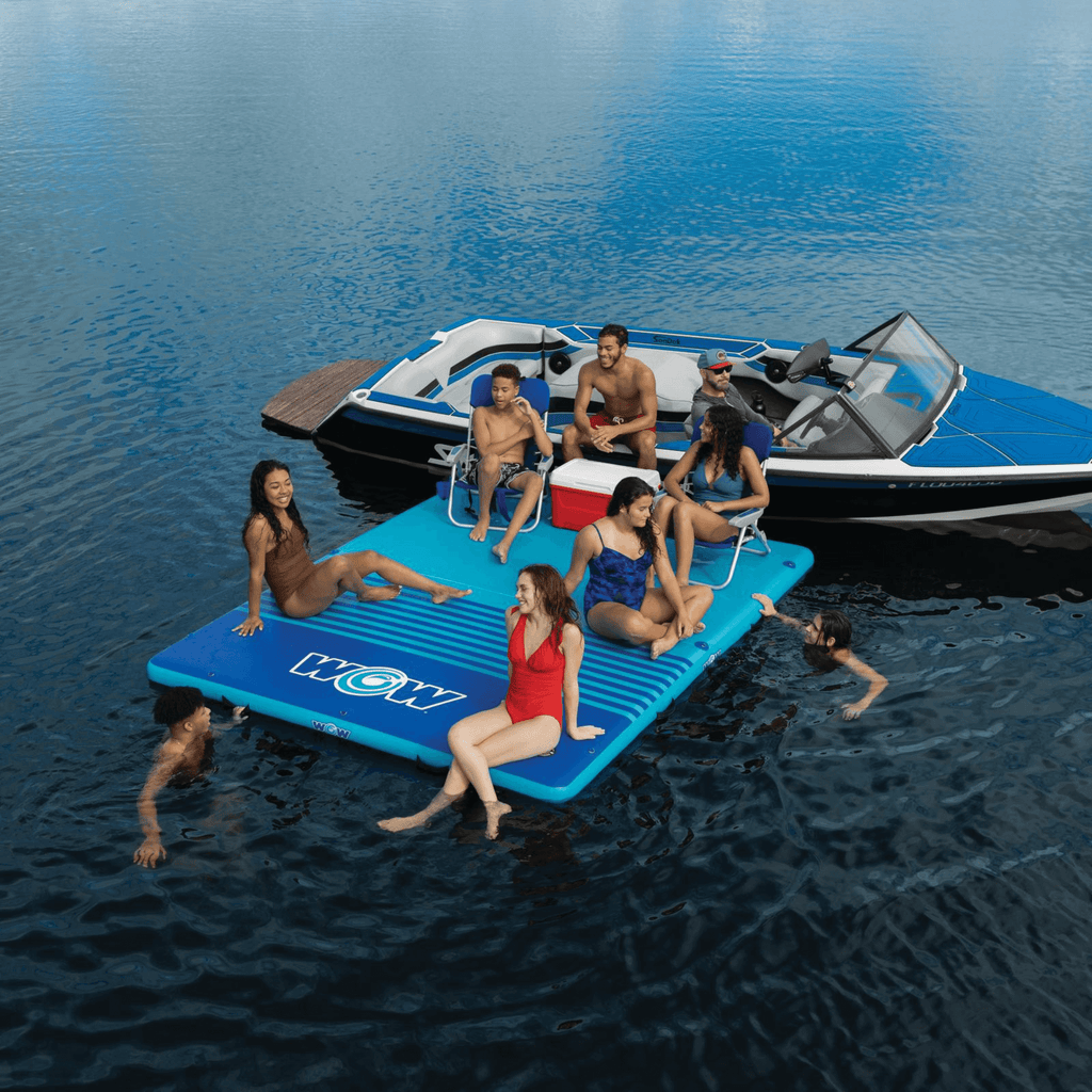 WOW Watersports 8'x5'x6" Drop Stitch Vacation Station Dock w 4 Handles
