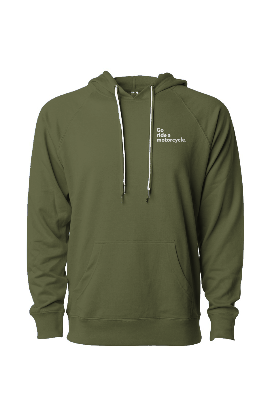 "Go ride a motorcycle" Embroidered Pullover Hooded Sweatshirt