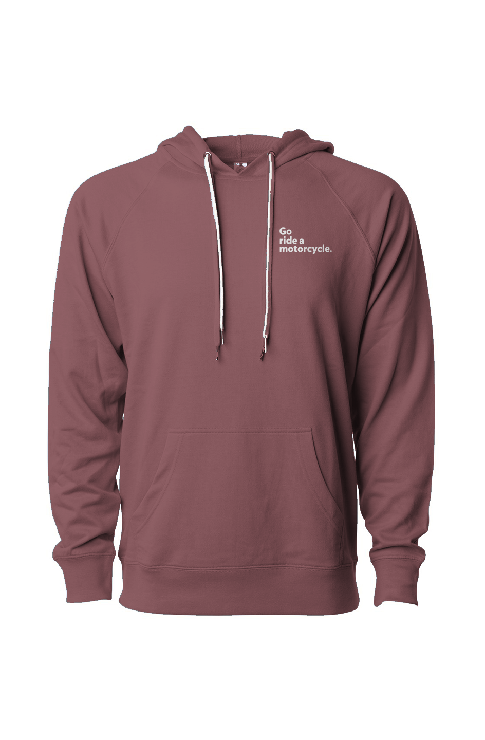 "Go ride a motorcycle" Embroidered Pullover Hooded Sweatshirt