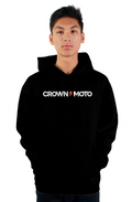 Crown Moto Bolted Text Pullover Hoodie