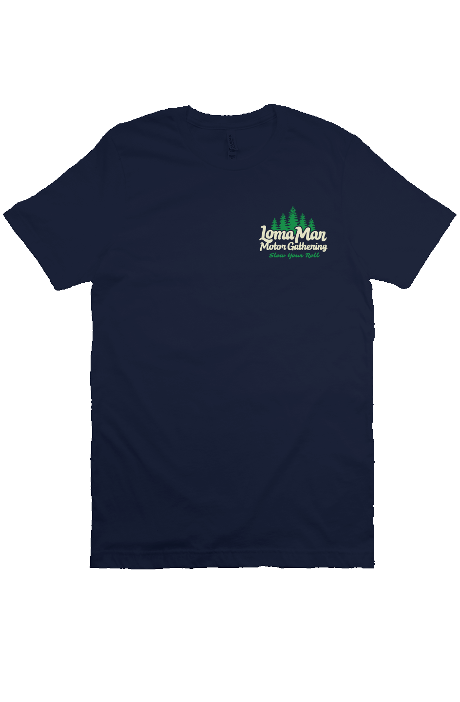 Loma Mar Motor Gathering Official T-shirt (front & back)