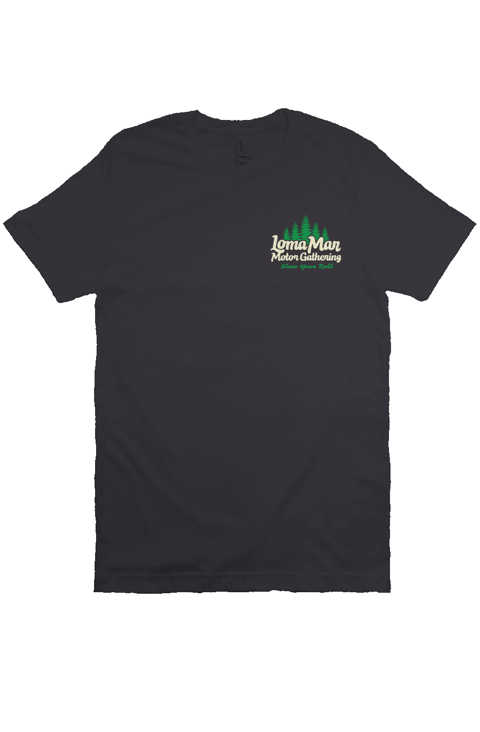 Loma Mar Motor Gathering Official T-shirt (front & back)