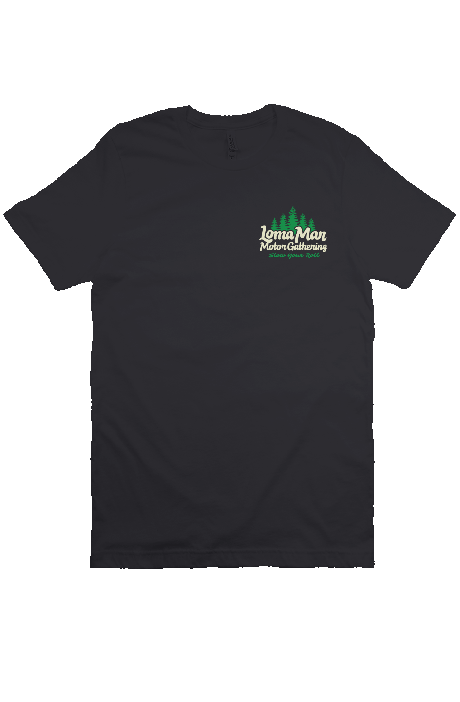 Loma Mar Motor Gathering Official T-shirt (front & back)