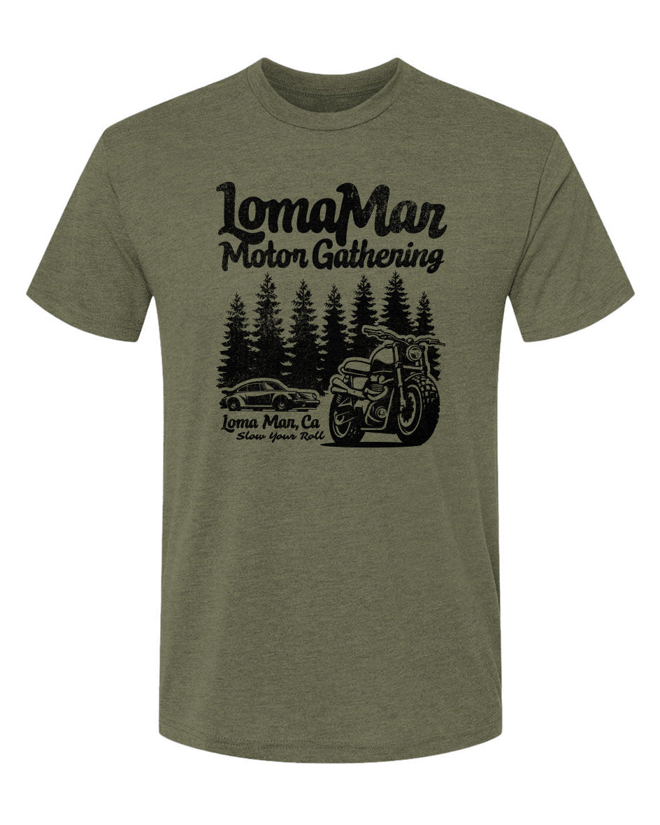 Loma Mar Motor Gathering Triblend Short Sleeve Crew