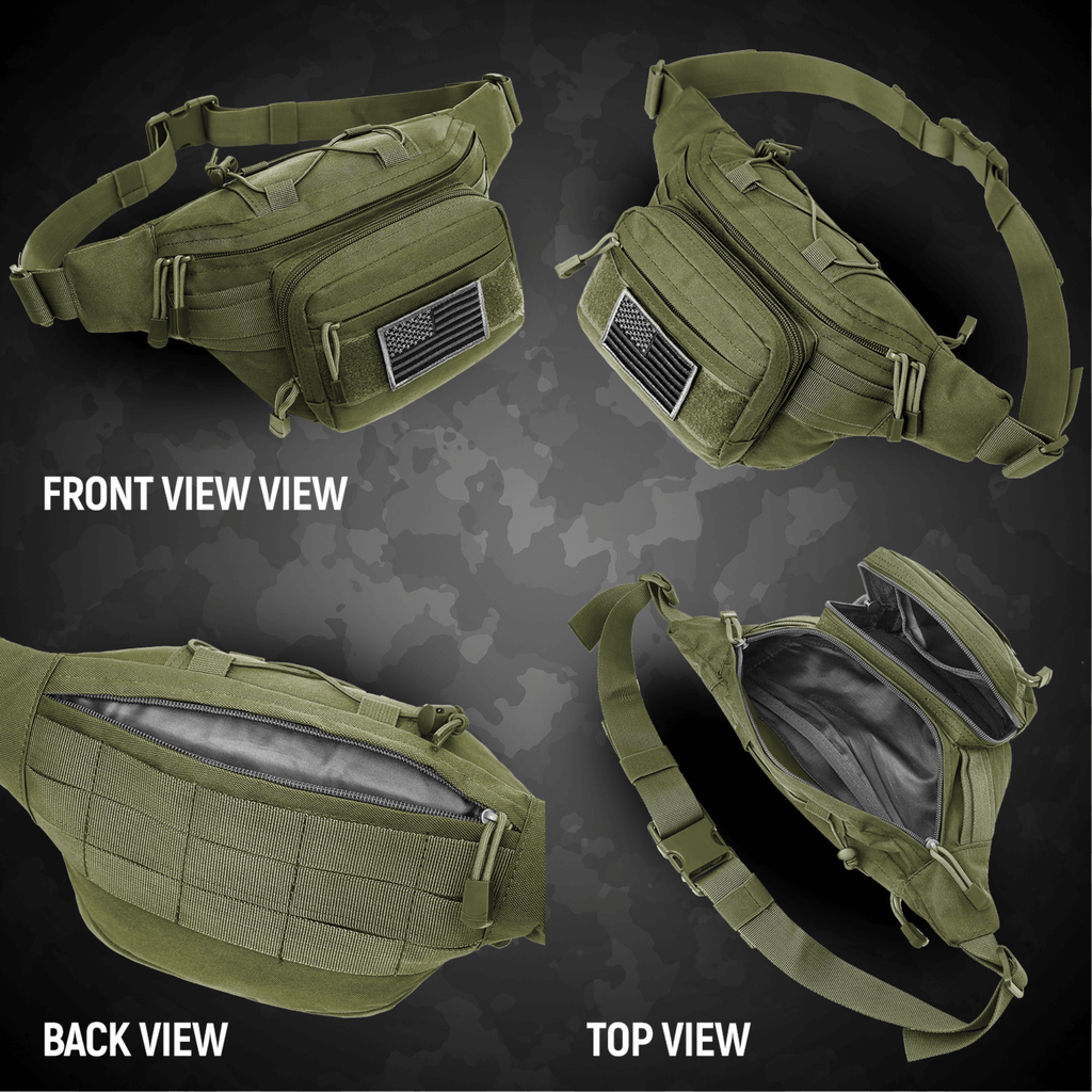 XGear Tactical Hunting Fanny Pack with USA Flag Patch