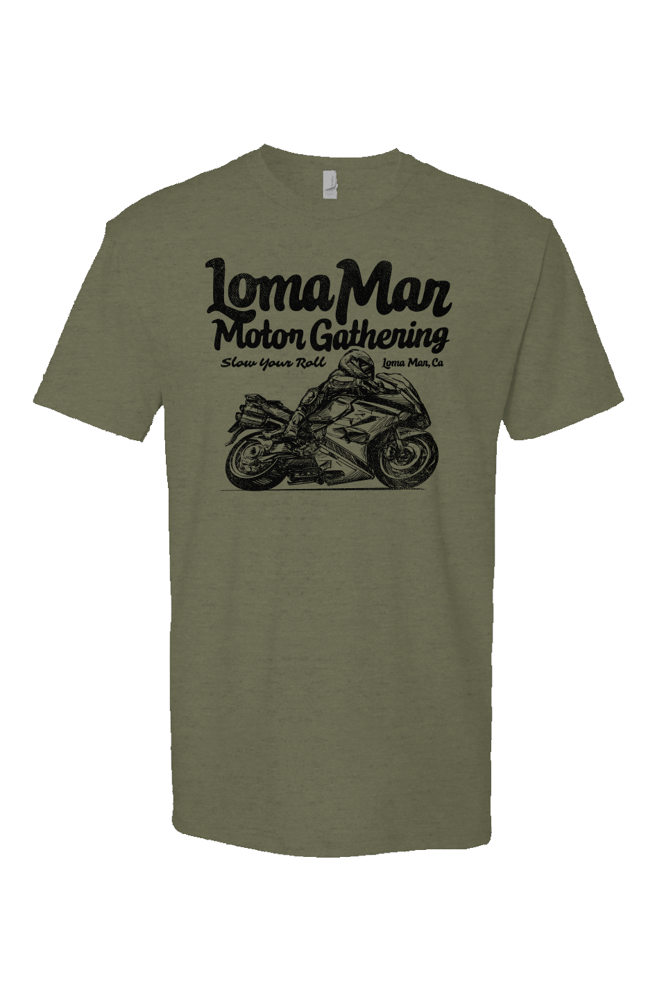 Loma Mar Motor Gathering Sketch Heather T-shirt