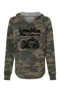 Loma Mar Moto Sketch Women's Lightweight Camo Hoodie